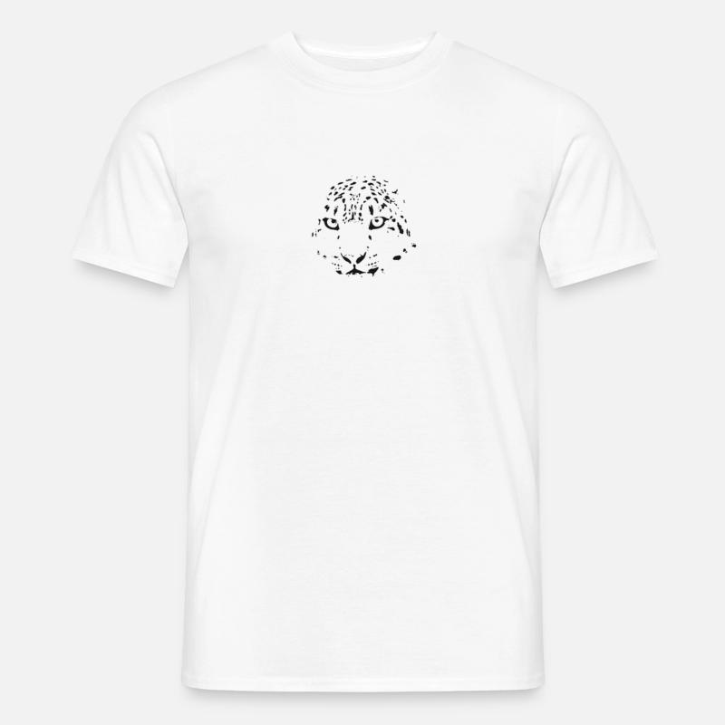 Schneeleopard - Männer T-Shirt - Weiß
