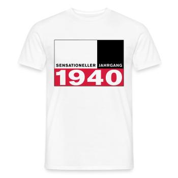Sensationeller Jahrgang 1940 geboren - Männer T-Shirt - Weiß - Vorne - AI Model Male 178 dark (178cm)