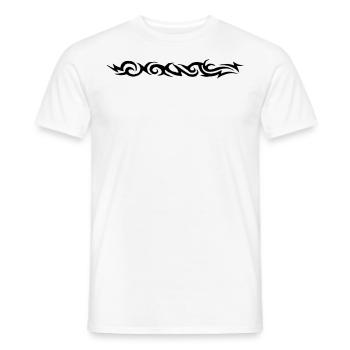 tribal tattoo - T-shirt homme - blanc - Devant - AI Model Male 178 dark (178cm)