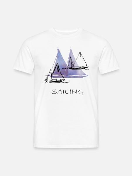 SEGELN - Männer T-Shirt - Weiß