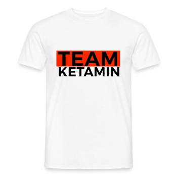 Ketamine Keta Techno Drug Druffie Gift Idea - Men's T-Shirt - white - Front - AI Model Male 178 dark (178cm)