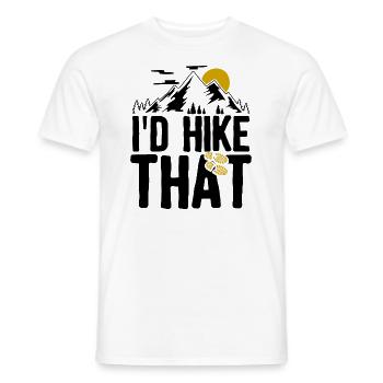 Les randonneurs T-shirt randonnée idée de cadeau renard - T-shirt homme - blanc - Devant - AI Model Male 178 dark (178cm)