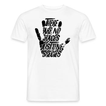 Nazis Racists Antifa Antifaschist Gift Idea - Men's T-Shirt - white - Front - AI Model Male 178 dark (178cm)
