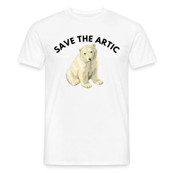 Sauver l'Arctique - T-shirt homme - blanc - Devant - AI Model Male 178 dark (178cm)