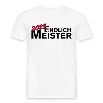 Endlich Meister 2025 Meisterschaft - Männer T-Shirt - Weiß - Vorne - AI Model Male 178 dark (178cm)