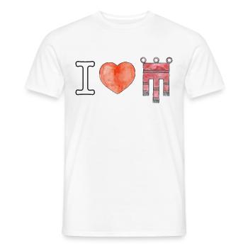 i love Vorarlberg as watercolour drawing - Men's T-Shirt - white - Front - AI Model Male 178 dark (178cm)