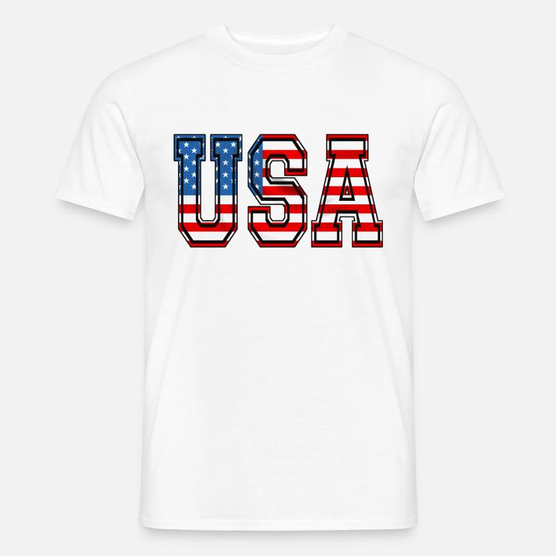 usa 3 - Männer T-Shirt - Weiß