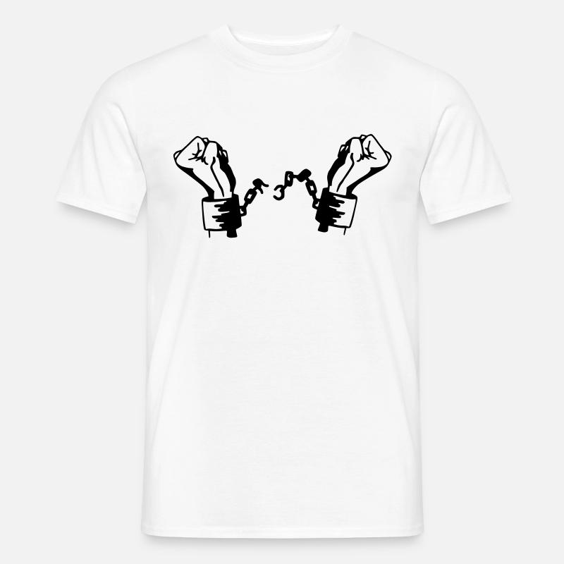 Befreiung Handschellen Vektor - Männer T-Shirt - Weiß