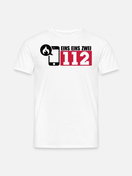 Feuerwehr 112 - Männer T-Shirt - Weiß