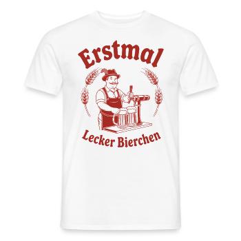 Erstmal lecker Bierchen - Männer T-Shirt - Weiß - Vorne - AI Model Male 178 dark (178cm)