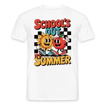 School sort son design rétro estival - T-shirt homme - blanc - Devant - AI Model Male 178 dark (178cm)