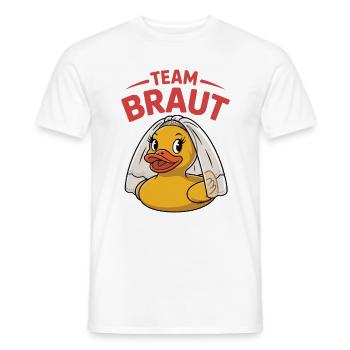 Team Bride Rubber Duck - Men's T-Shirt - white - Front - AI Model Male 178 dark (178cm)