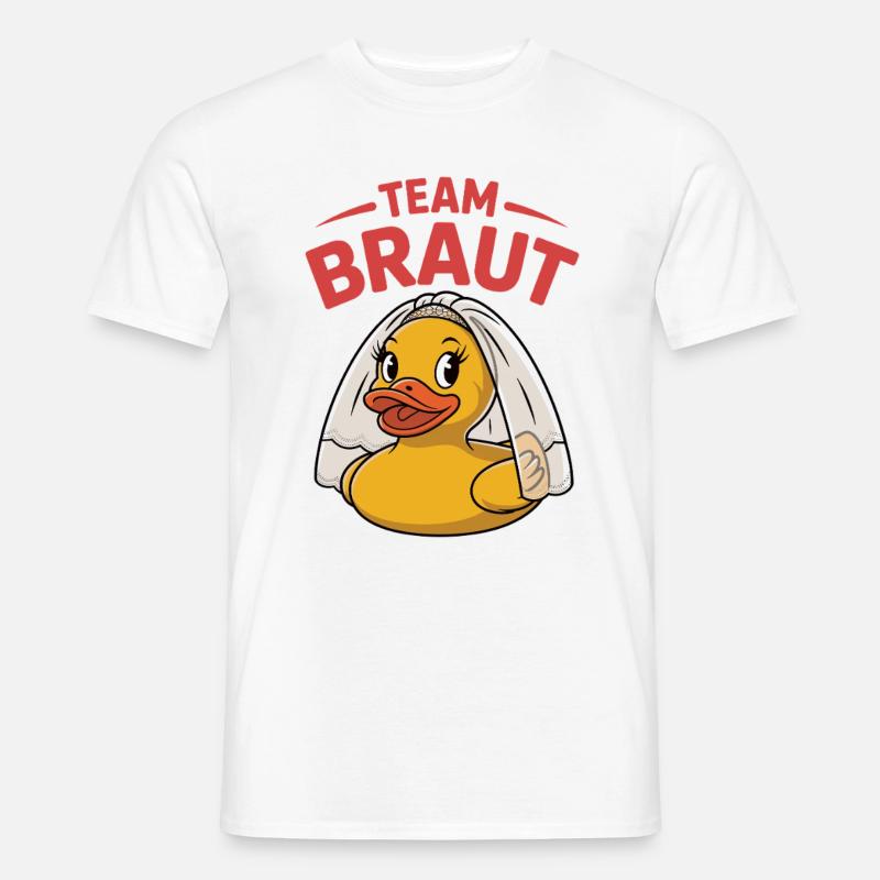 Team Braut Gummiente - Männer T-Shirt - Weiß