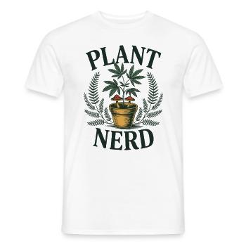 Plant Nerd – Édition Cannabis - T-shirt homme - blanc - Devant - AI Model Male 178 dark (178cm)