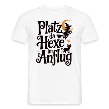 Platz da – Hexe im Anflug - Männer T-Shirt - Weiß - Vorne - AI Model Male 178 dark (178cm)
