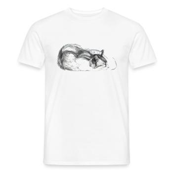 Katze schlafend - Männer T-Shirt - Weiß - Vorne - AI Model Male 178 dark (178cm)