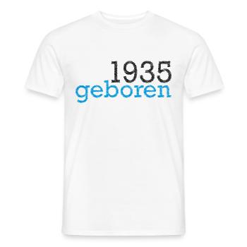 Jahrgang 1935 geboren - Männer T-Shirt - Weiß - Vorne - AI Model Male 178 dark (178cm)