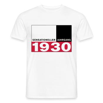 Sensationeller Jahrgang 1930 geboren - Männer T-Shirt - Weiß - Vorne - AI Model Male 178 dark (178cm)