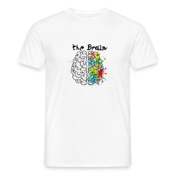 Le cerveau - T-shirt homme - blanc - Devant - AI Model Male 178 dark (178cm)