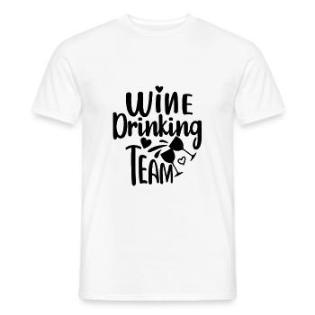 Wine Drinking Team- Team Bride Drôle de JGA - T-shirt homme - blanc - Devant - AI Model Male 178 dark (178cm)