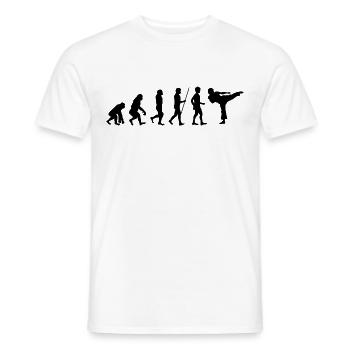 KARATE Evolution Martial Arts Kickboxing Bruce Lee - Men's T-Shirt - white - Front - AI Model Male 178 dark (178cm)