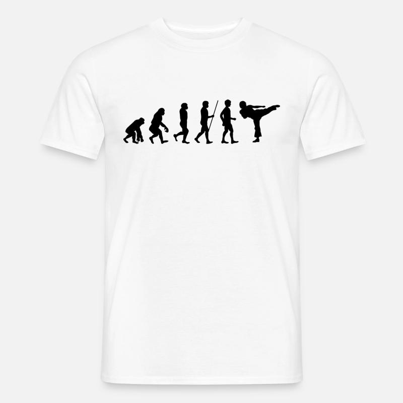 KARATE Evolution Arts Martiaux Kickboxing Bruce Lee - T-shirt homme - blanc