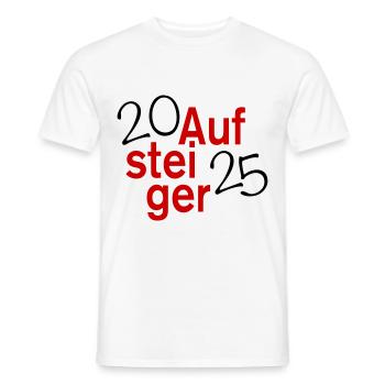 Aufstieg 2025 Aufsteiger - Männer T-Shirt - Weiß - Vorne - AI Model Male 178 dark (178cm)