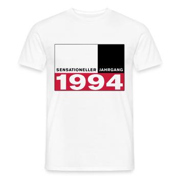 Geburtstag 1994 Sensationeller Jahrgang geboren - Männer T-Shirt - Weiß - Vorne - AI Model Male 178 dark (178cm)