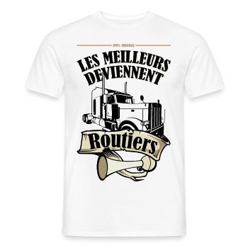 Routiers - T-shirt homme - blanc - Devant - AI Model Male 178 dark (178cm)