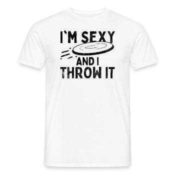 Ultimate Frisbee saying - Men's T-Shirt - white - Front - AI Model Male 178 dark (178cm)