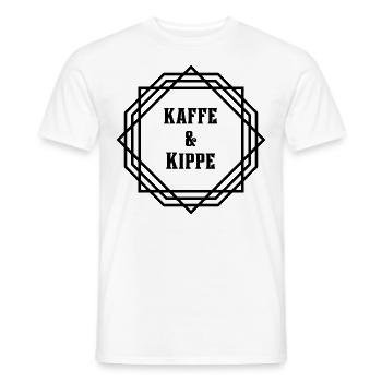 Kaffee Kippe - Bauarbeiter Frühstück Cooler Spruch - Männer T-Shirt - Weiß - Vorne - AI Model Male 178 dark (178cm)