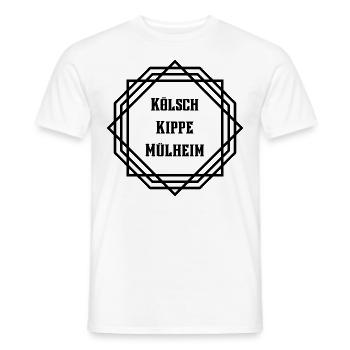Kölsch Kippe Mülheim - Cooler Köln Spruch - Männer T-Shirt - Weiß - Vorne - AI Model Male 178 dark (178cm)