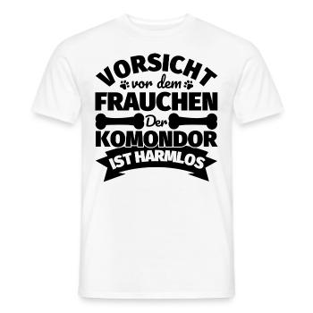 Komondor Frauchen lustig Geschenk - Männer T-Shirt - Weiß - Vorne - AI Model Male 178 dark (178cm)