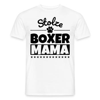 Stolze Boxer Mama - Männer T-Shirt - Weiß - Vorne - AI Model Male 178 dark (178cm)
