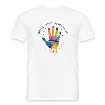 World Down Syndrome Day - Men's T-Shirt - white - Front - AI Model Male 178 dark (178cm)