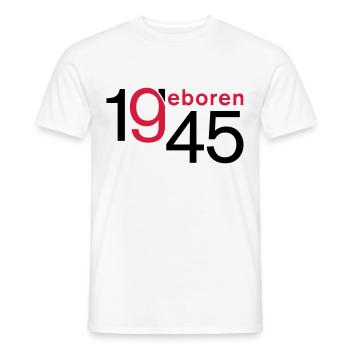 Guter Jahrgang 1945 geboren - Männer T-Shirt - Weiß - Vorne - AI Model Male 178 dark (178cm)