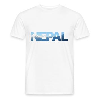 Népal - T-shirt homme - blanc - Devant - AI Model Male 178 dark (178cm)