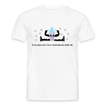 positivité - T-shirt homme - blanc - Devant - AI Model Male 178 dark (178cm)