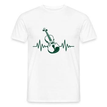 Violoniste Violoniste Instrument à cordes G - T-shirt homme - blanc - Devant - AI Model Male 178 dark (178cm)