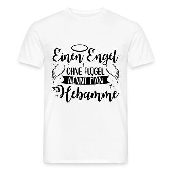 Hebammen Sprüche | Hebamme Geburtshelfer Geschenke - Männer T-Shirt - Weiß - Vorne - AI Model Male 178 dark (178cm)