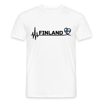 Finland Sport Fan Football Black - Men's T-Shirt - white - Front - AI Model Male 178 dark (178cm)