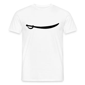 sword - Men's T-Shirt - white - Front - AI Model Male 178 dark (178cm)