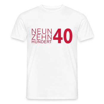 Jahrgang 1940 geboren - Männer T-Shirt - Weiß - Vorne - AI Model Male 178 dark (178cm)