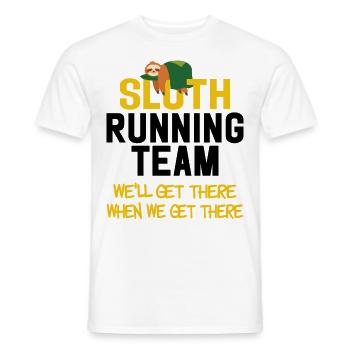 Sloth Running Team - Men's T-Shirt - white - Front - AI Model Male 178 dark (178cm)
