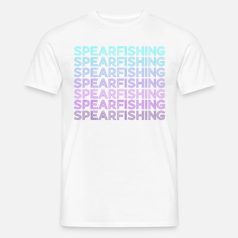 Speerfischen Retro - Männer T-Shirt - Weiß