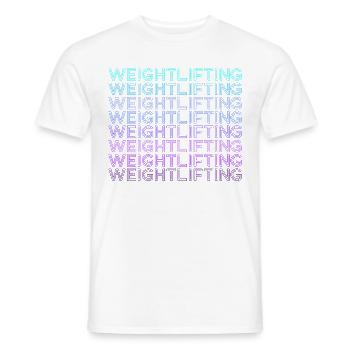 Haltérophilie Haltérophilies Musculation Rétro - T-shirt homme - blanc - Devant - AI Model Male 178 dark (178cm)
