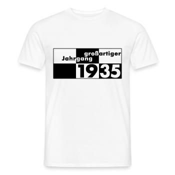 Grossartiger Jahrgang 1935 geboren - Männer T-Shirt - Weiß - Vorne - AI Model Male 178 dark (178cm)