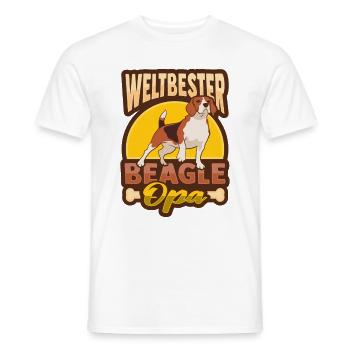 Weltbester Beagle Opa Design n Beagle Opa - Männer T-Shirt - Weiß - Vorne - AI Model Male 178 dark (178cm)