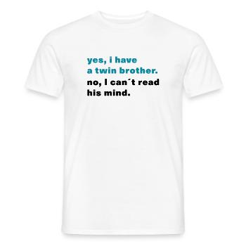 Matching outfit identical twin brothers - Men's T-Shirt - white - Front - AI Model Male 178 dark (178cm)