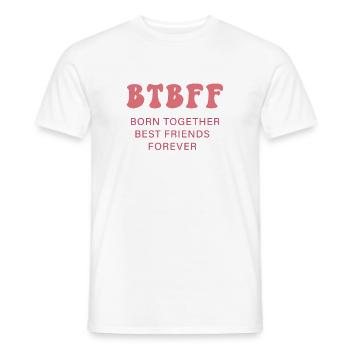 BTBFF Matching Twin Outfit Identical Twins - Men's T-Shirt - white - Front - AI Model Male 178 dark (178cm)
